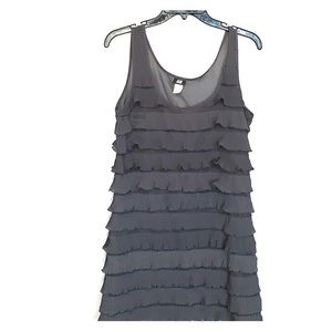 Fun Ruffled Grey Dress